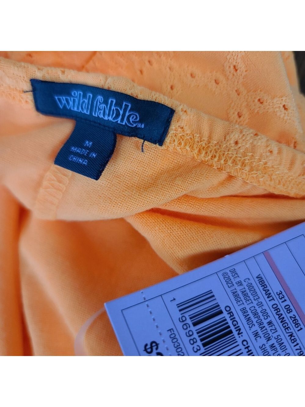 NWT Women's M wild fable sundress/beach lined dress, vibrant orange - Picture 11 of 11